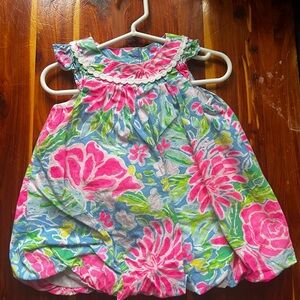 Lilly Pulitzer Pink and Blue Baby Dress